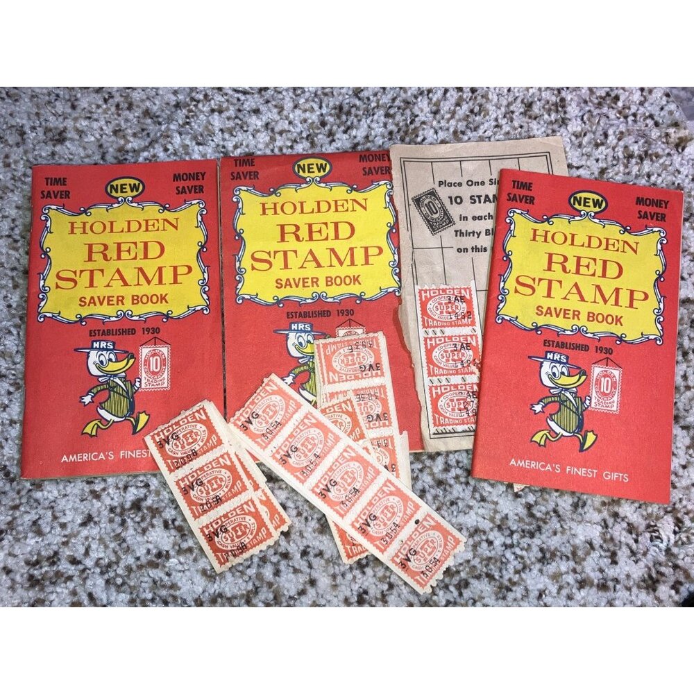 Vintage Holden Red Stamp Saver Book Lot